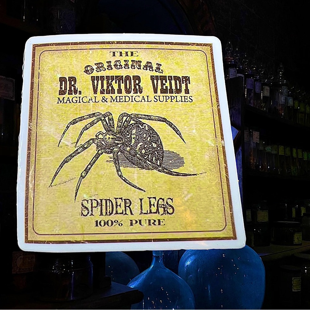 SPIDER LEGS Witchy Sorceress Supreme Potion B0ttle Label Sticker Spell Occult